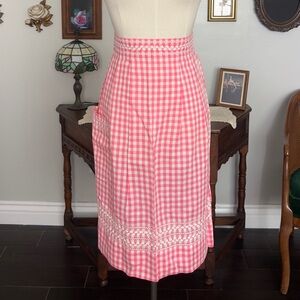 Pink Gingham Women's Vintage Apron